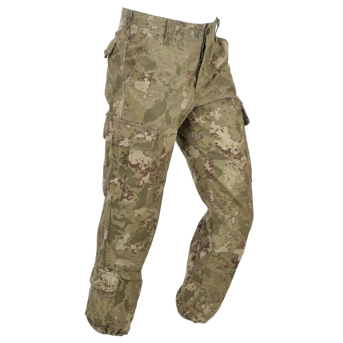 Oryginalne tureckie wojskowe spodnie polowe RIPSTOP Elastyczne kostki M2021 Camo