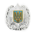 Echtes Hutabzeichen der ukrainischen Polizei, ukrainischer Polizist, Offiziersmütze