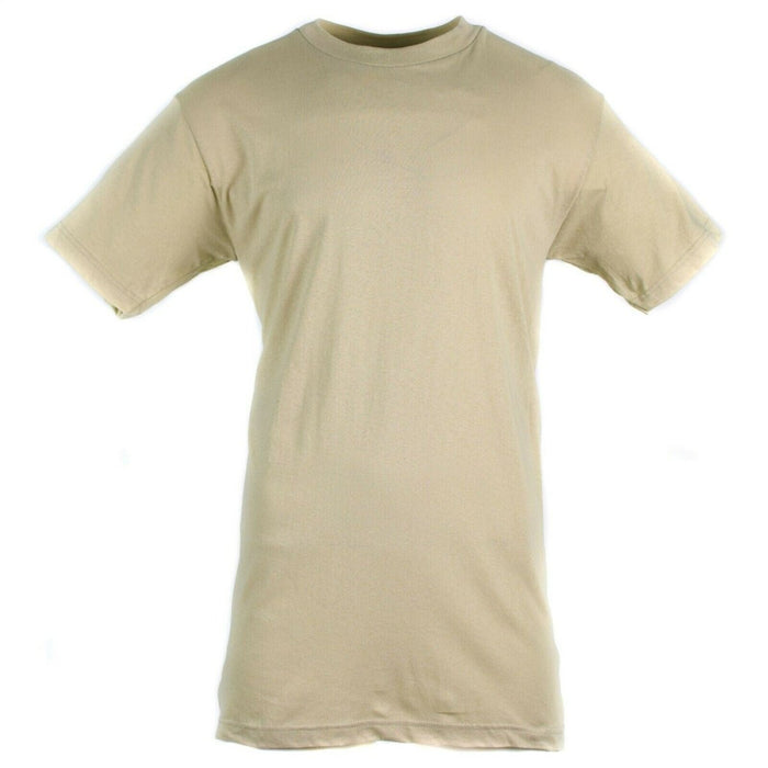 Véritable T-shirt US army Chemise en coton peigné kaki manches courtes militaire NEUF - GoMilitar