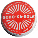 German Energy Dark Chocolate SCHO-KA-KOLA Caffeine & Cola Nut 100 g tin can