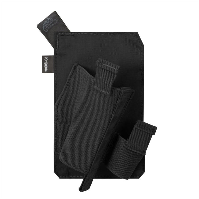 Black Helikon-Tex low profile Insert Pistol Holster in Cordura with velcro straps for Bandicoot and EDC pouches