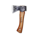 HULTAFORS Ågelsjön Mini Hatchet with carbon steel blade and ergonomic hickory handle for camping and hiking.