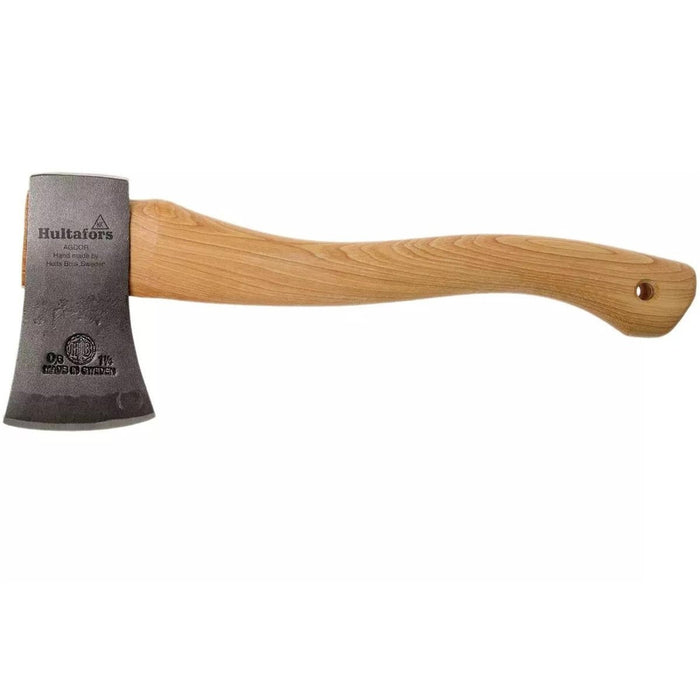 Hultafors H006SV handgeschmiedete Axt aus Kohlenstoffstahl mit robustem Griff aus Hickoryholz und ergonomischem Design für Hackarbeiten