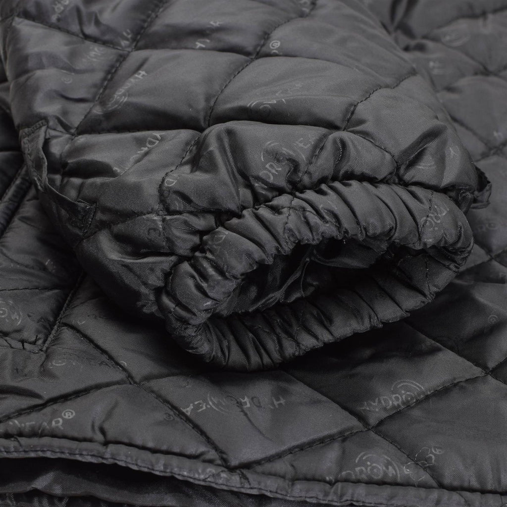 German Military Jacket Liner - Quilted, Windproof, Lightweight Black, Used Good Condition
