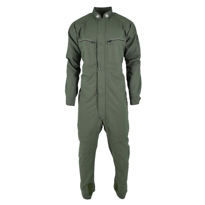 Tuta da cisterna dell'esercito italiano verde oliva tuta surplus militare con tasche sul petto con cerniera e design a collo alto