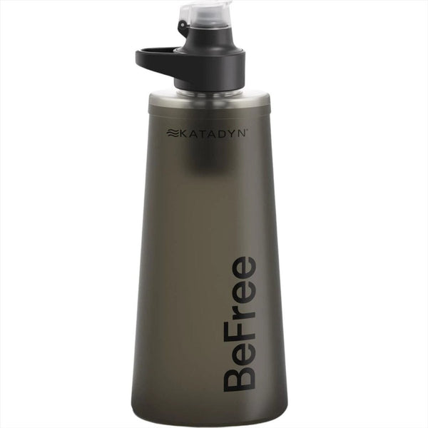 Katadyn BeFree AC 1L Water Filter Foldable Bottle EZ Clean Technology Black