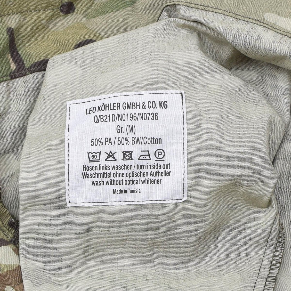 Pantalon cargo Leo Kohler en ripstop renforcé, pantalon de service ACU, camouflage MTP