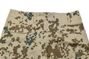 Close-up of Leo Kohler Commando tactical field pants in Tropentarn camo with reinforced stitching and multiple pockets.