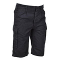 Bermuda militaire Leo Kohler, short de randonnée longueur genou, noir