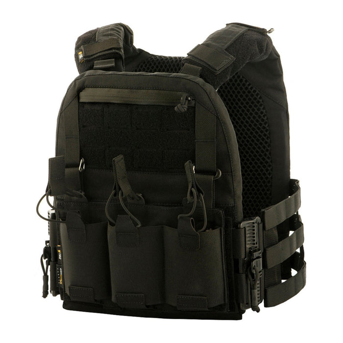 M - TAC Cuirass QRS Plaque Tactique Carier Cordura Système de Libération Rapide Noir - GoMilitar