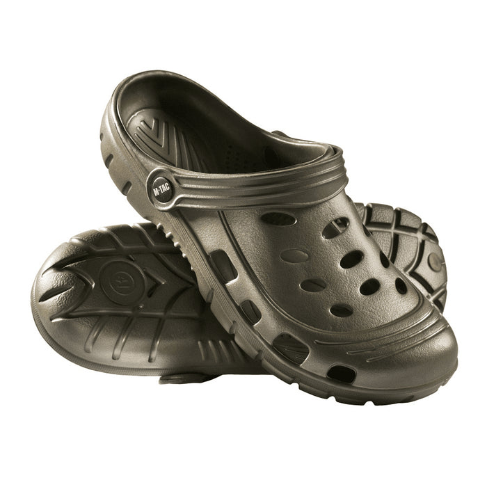 M-TAC EVA Clogs Snug Fit Lightweight Outdoor Camping Shoes Heel Strap Olive - GoMilitar