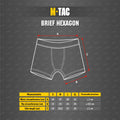 M-TAC Hexagon Tactische Boxers Ademende Hypoallergene Coolmax-stof Zwart
