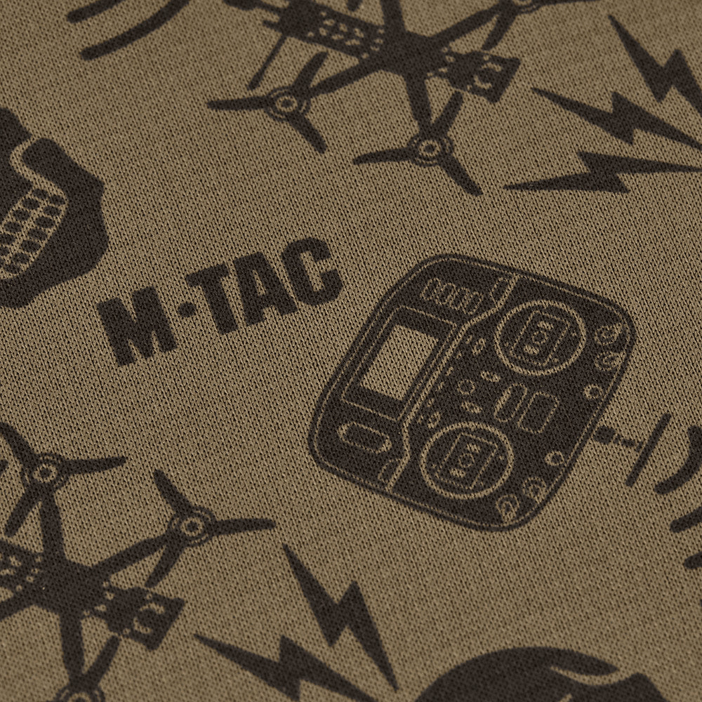 M-TAC microfleece nekbeschermer drone-patroon tactische buitensjaal bruin