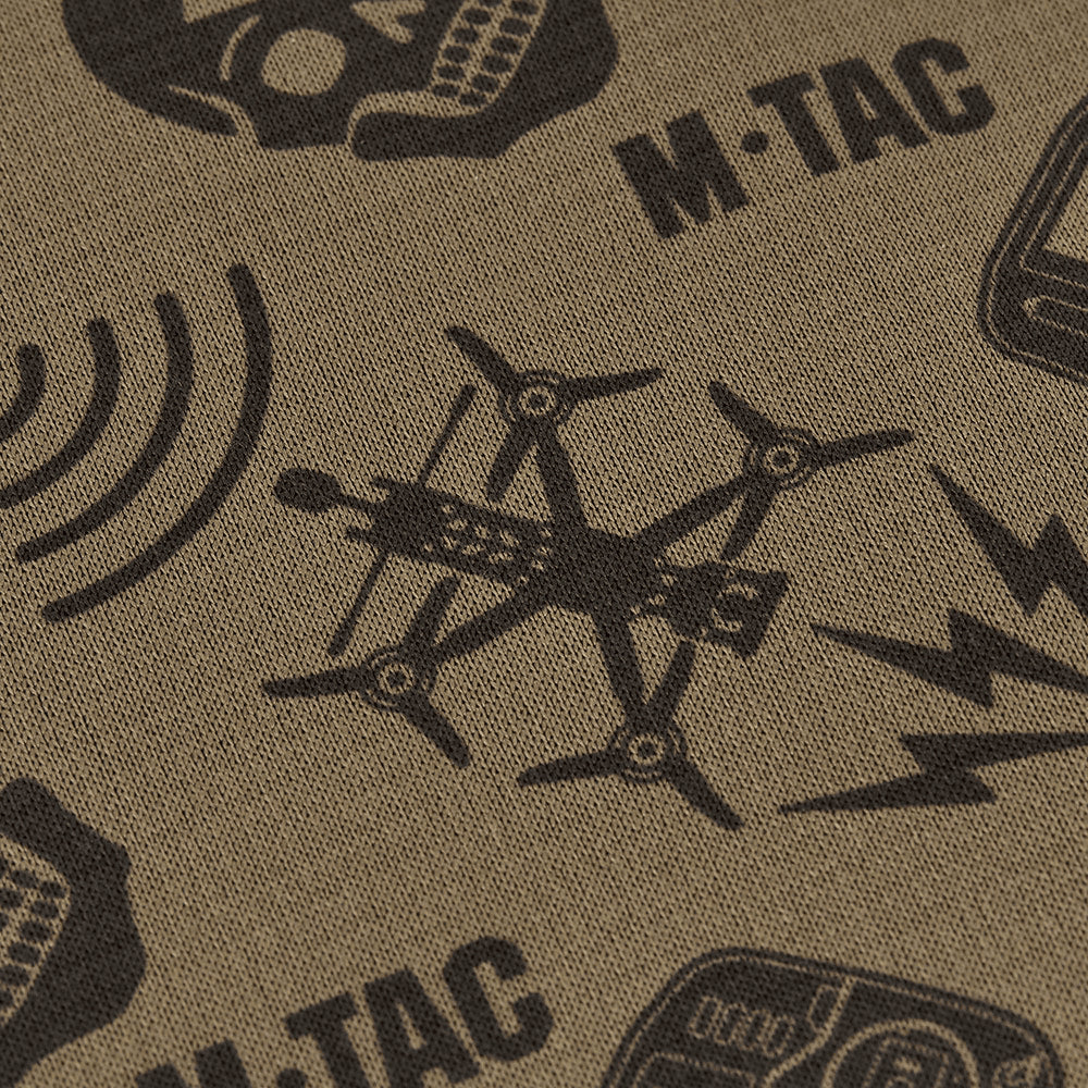 M-TAC microfleece nekbeschermer drone-patroon tactische buitensjaal bruin