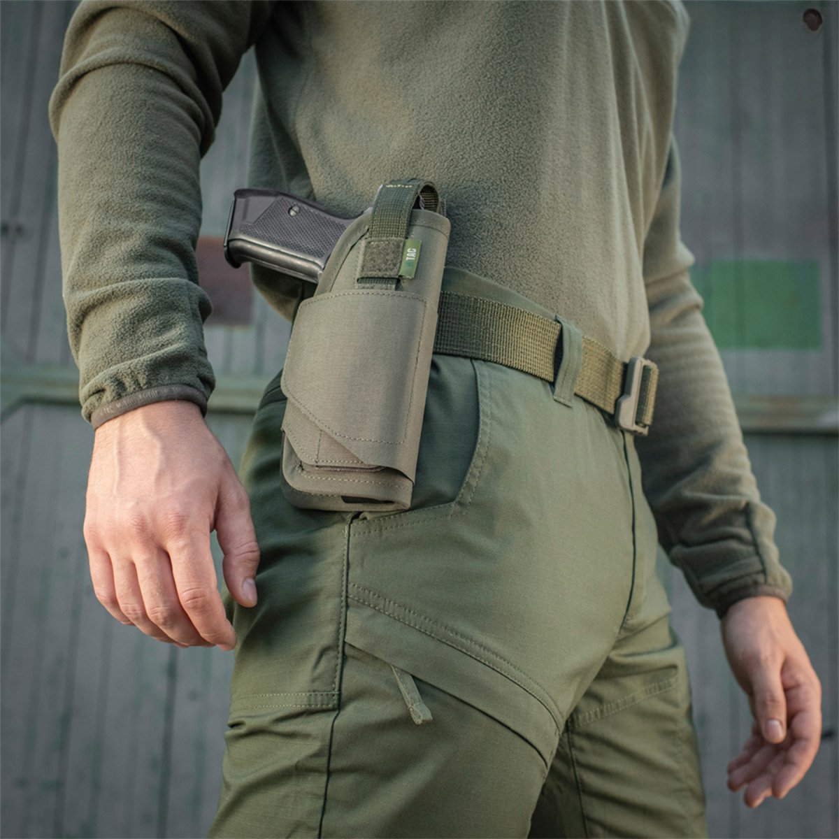 Fondina per pistola M-TAC Cinturino regolabile per destrimani Interfaccia MOLLE Oliva