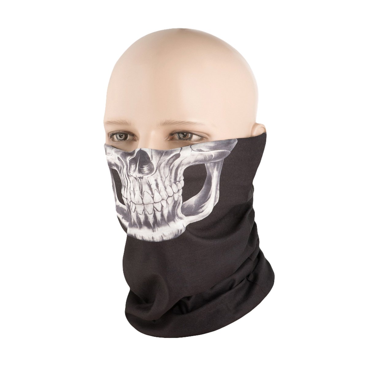 M-TAC Reaper Skull Neck Gaiter Lightweight Multifunctional Bandana Black