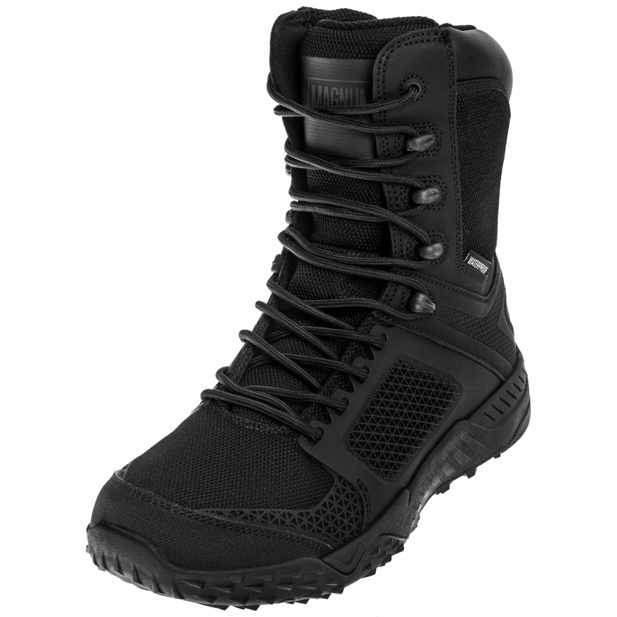 Botas tácticas Magnum DRUM MID WP Plantilla de alta poliéster impermeable y transpirable Negro