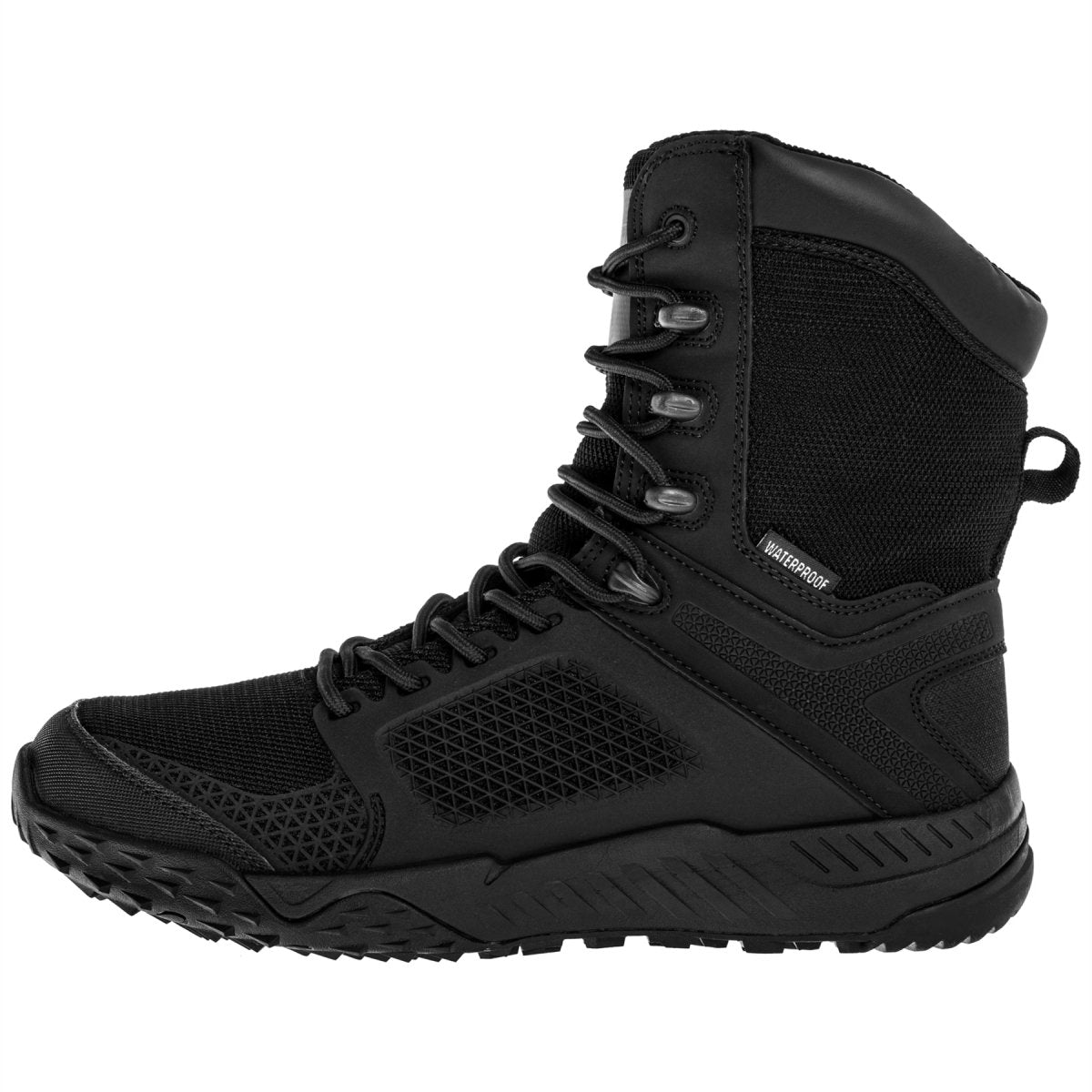 Botas tácticas Magnum DRUM MID WP Plantilla de alta poliéster impermeable y transpirable Negro