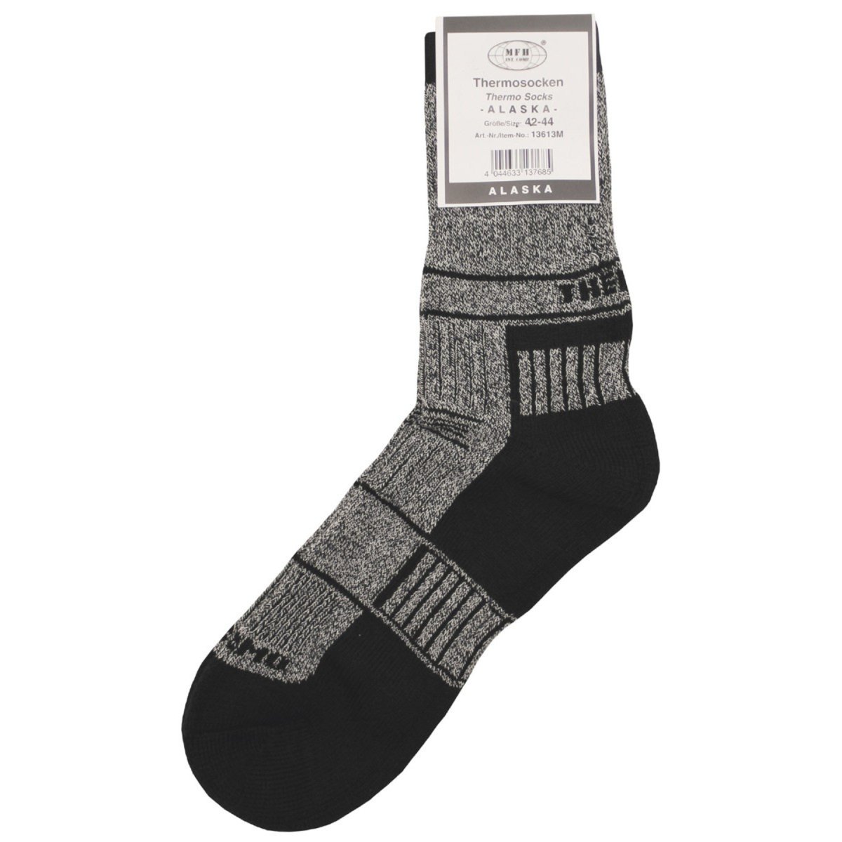 MFH Alaska Thermal Socks Dry Feet Padded Sole Integrated Arch Support Gray