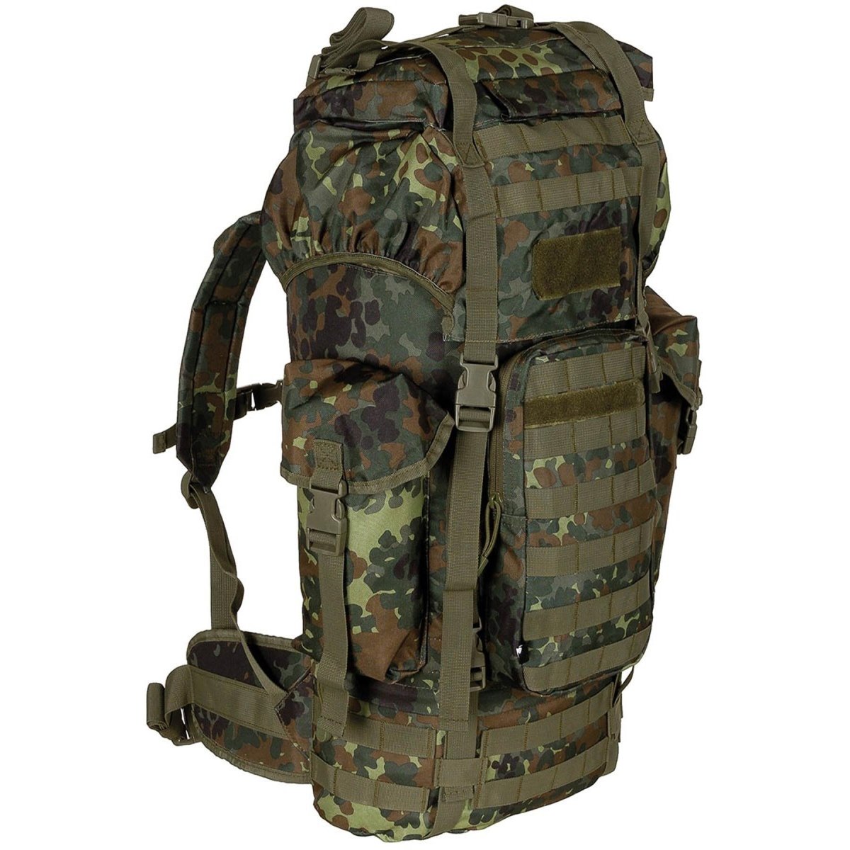 MFH Brand Army BW Combat Tactical MOLLE 65L BASSO DI ASSO DI ALLUMINO NUOVO