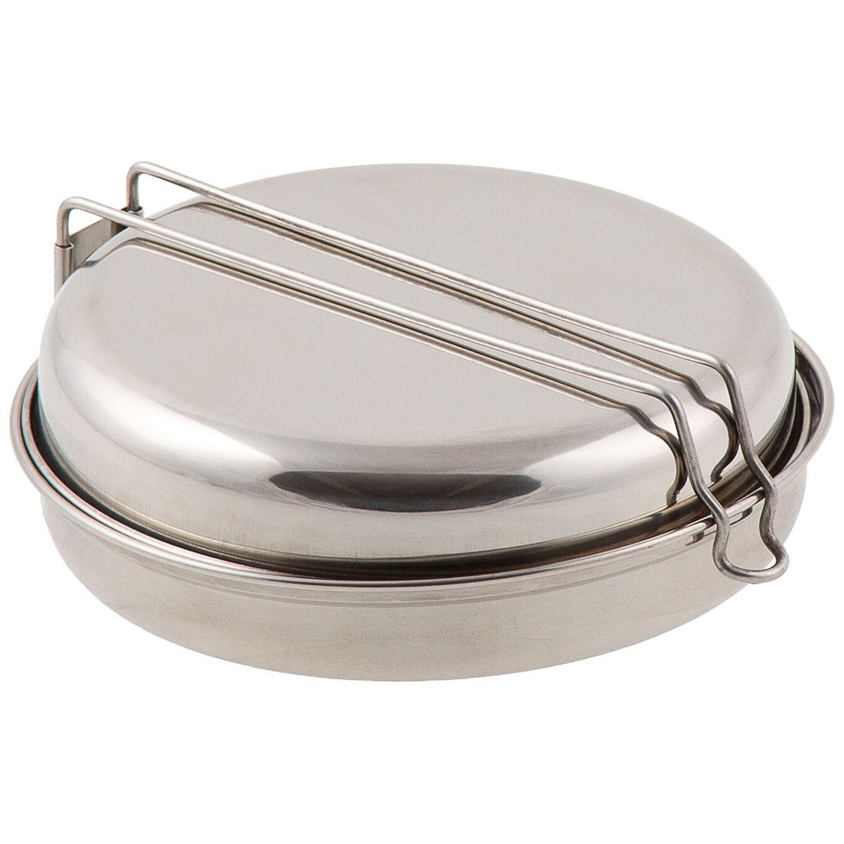 Kit de desorden de marca MFH 5 piezas Set de acero inoxidable para acampar caminata de senderismo