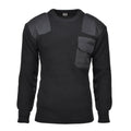 Mfh Brand Sweater Commando Commando Jumper Rib Wool Reforzado Reforzado Black New New