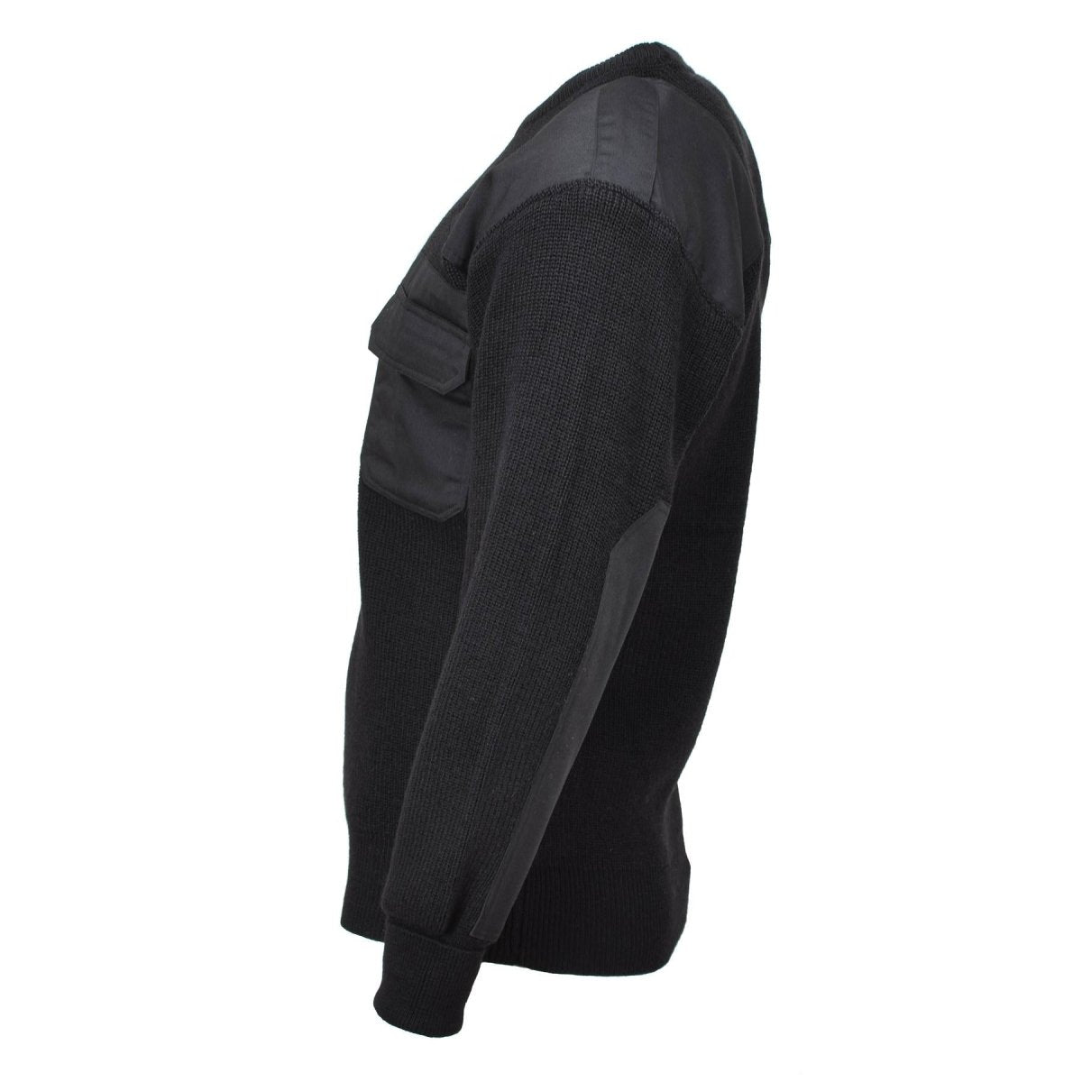 Mfh Brand Sweater Commando Commando Jumper Rib Wool Reforzado Reforzado Black New New