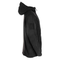 MFH Militaire zwarte tactische fleece jas thermische kap elastische zoomline nieuw