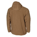 MFH military style tan tactical hooded fleece jacket outdoor hiking full zip NEW - GoMilitar
