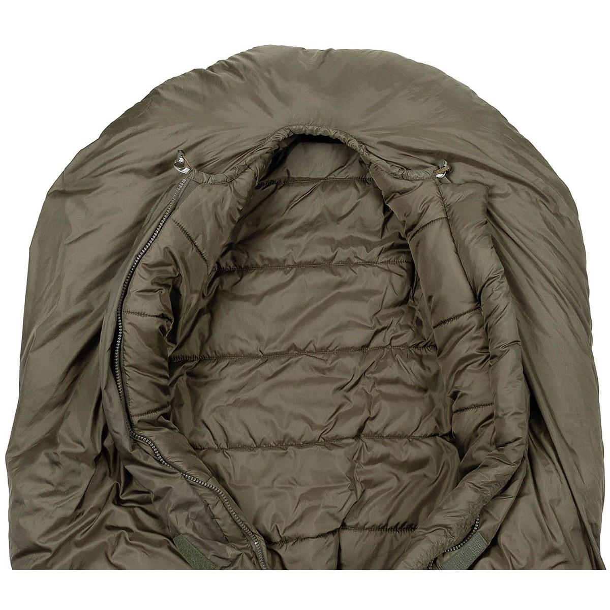 MFH Mummy Sleeping Bag 2 Layer Filling 3 Seasons Compression Sack Olive