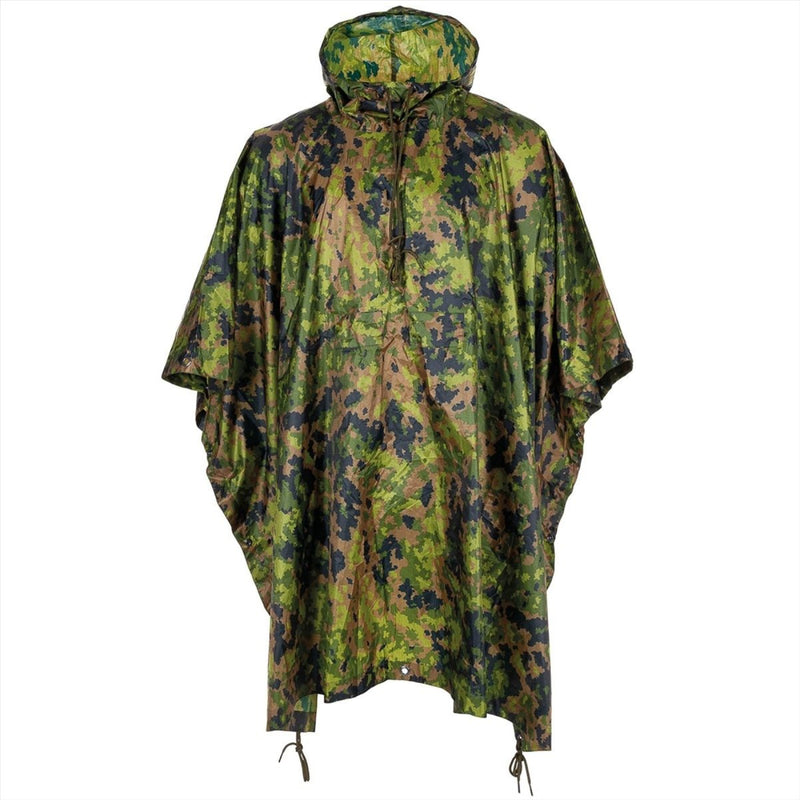 MFH Poncho tenda con cappuccio con cappuccio Materiale di arresto rivestito Magouflage M05