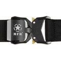 MFH Quick Release Tactical Web Belt Elastic Adjustable Polypropylene Black