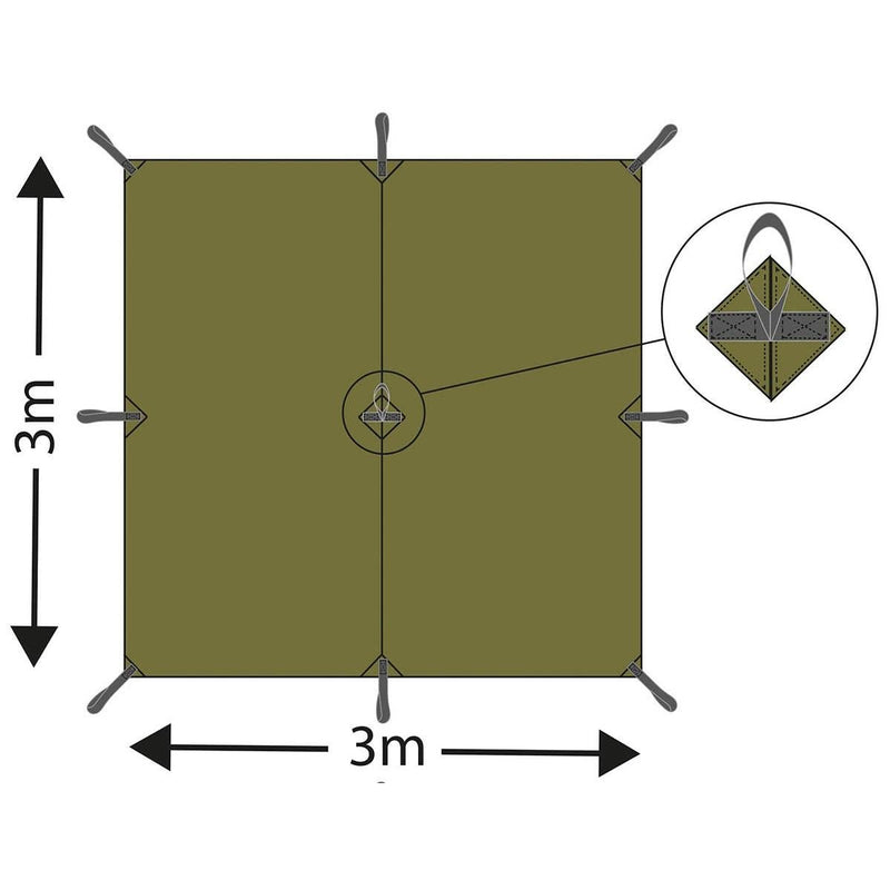 MFH Tarp Extreme M95 Camuflage Tarpaulin Improiector Improiector Tienda A prueba de viento NUEVO
