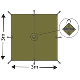 Bâche de camouflage MFH Tarp Extreme M95, abri imperméable, tente coupe-vent, NEUF