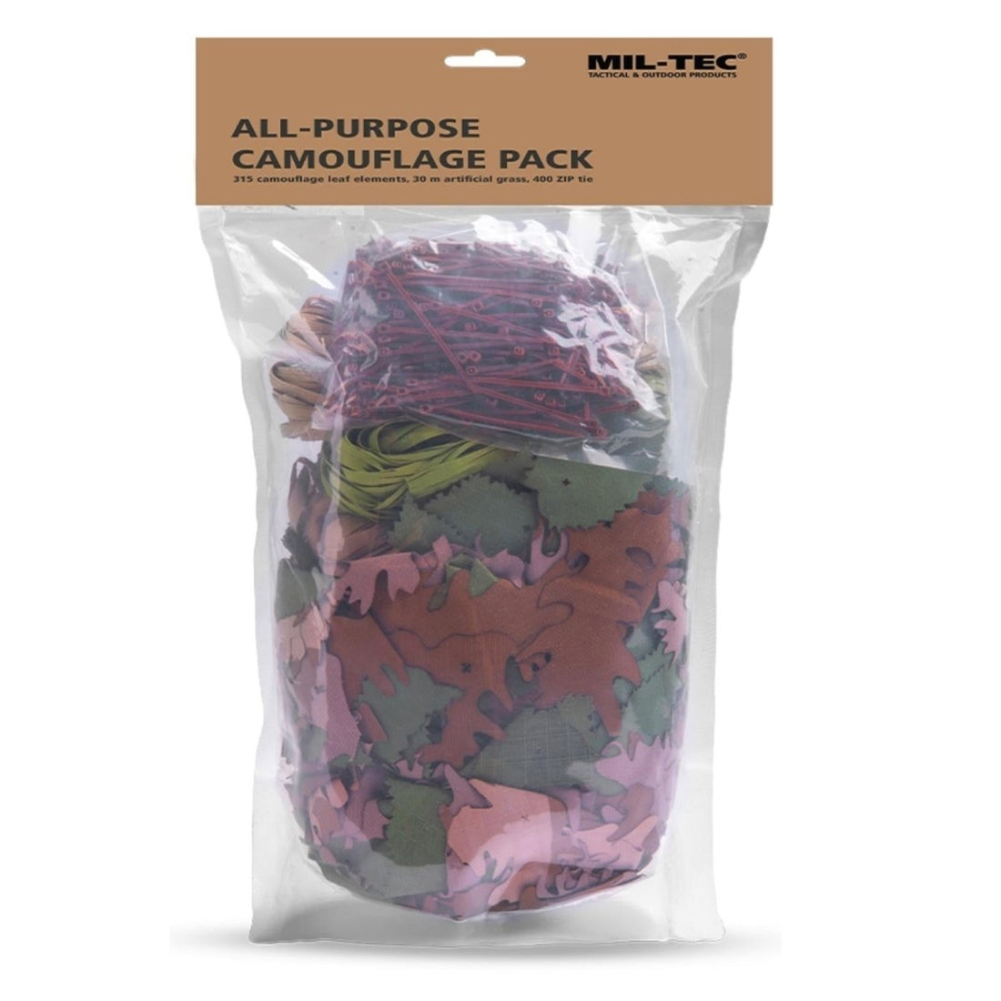 MIL-TEC All Purpose Camouflage Pack Lightweight Ghillie 315 Leaf Elements