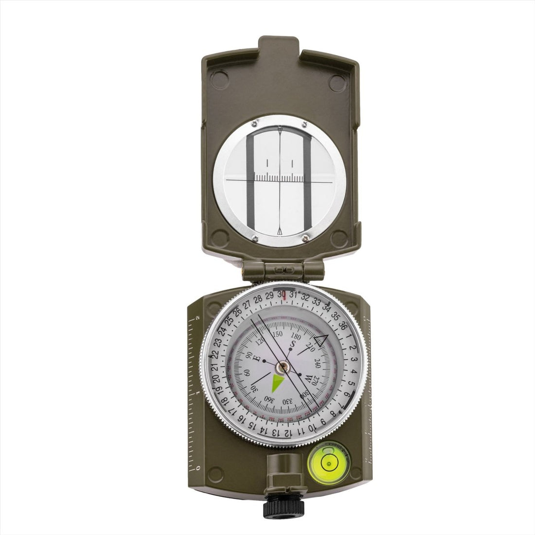 MIL-TEC Army Compass Metal Casting Viewfinder Included Case Navigation Olive