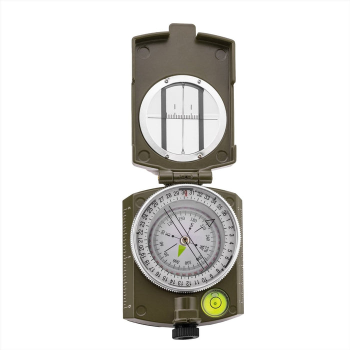 Bussola militare MIL-TEC Mirino in fusione di metallo inclusa Custodia di navigazione Oliva - GoMilitar