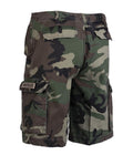 Vorgewaschene Shorts im Woodland-Camouflage-Stil der Marke Mil-Tec aus Deutschland