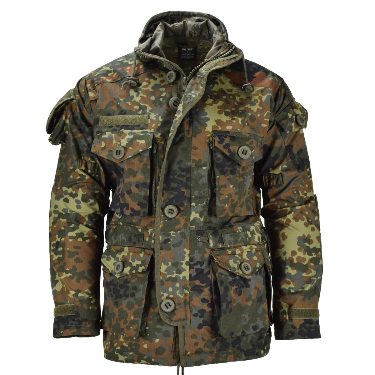 MIL-TEC merkjack ripstop smokd Duits leger flecktarn camo parka herenkleding