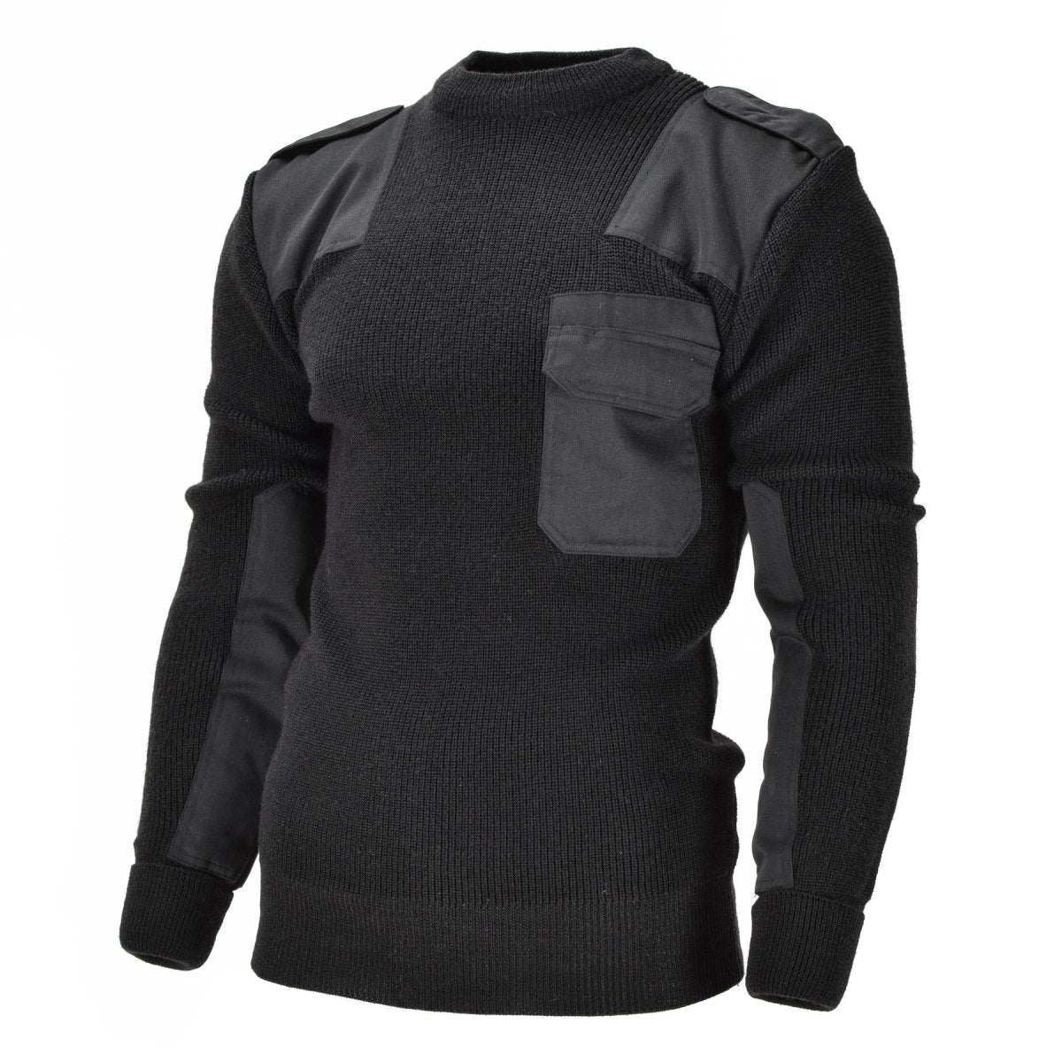 Mil-Tec brand Men Sweater German pullover Commando Jumper Black sweater Wool