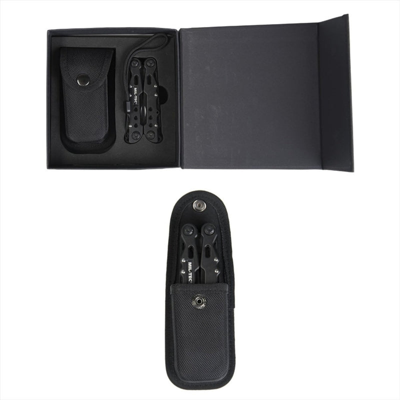 Mil-Tec Cobra Multi Tool Pocket Knife 9 Tools Beschikbaar aluminium behuizing Zwart