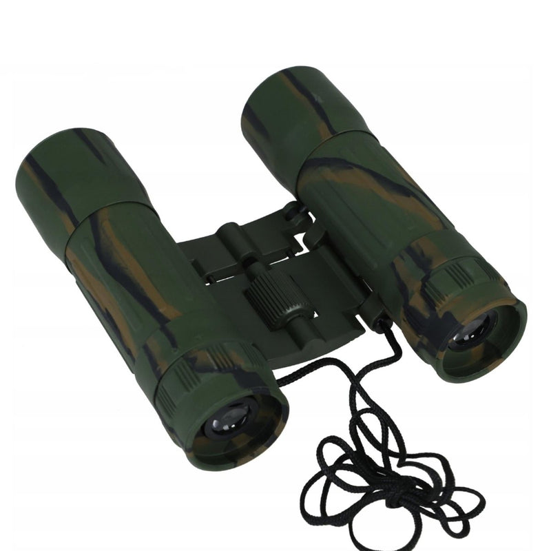 Mil-tec zusammenklappbares Fernglas 10x25 Clear View Protective Nylon Bag Camo
