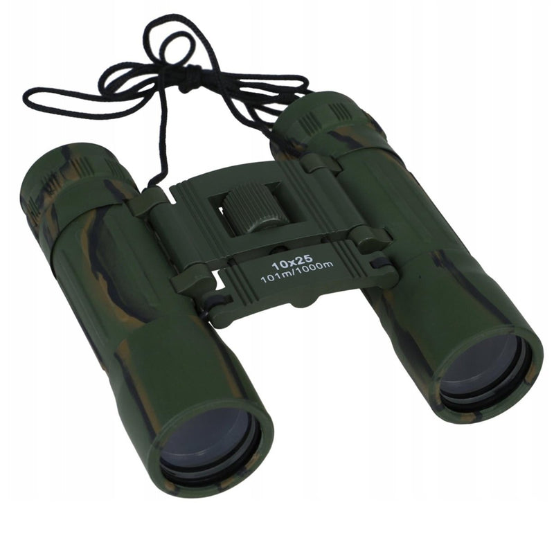 Mil-tec zusammenklappbares Fernglas 10x25 Clear View Protective Nylon Bag Camo