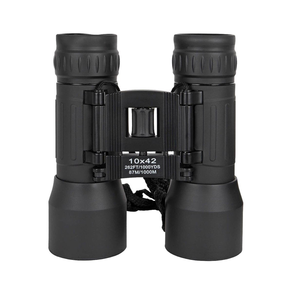MIL-TEC Collapsible Binoculars 10x42 Diopter Fine Tuning Carrying Pouch Black