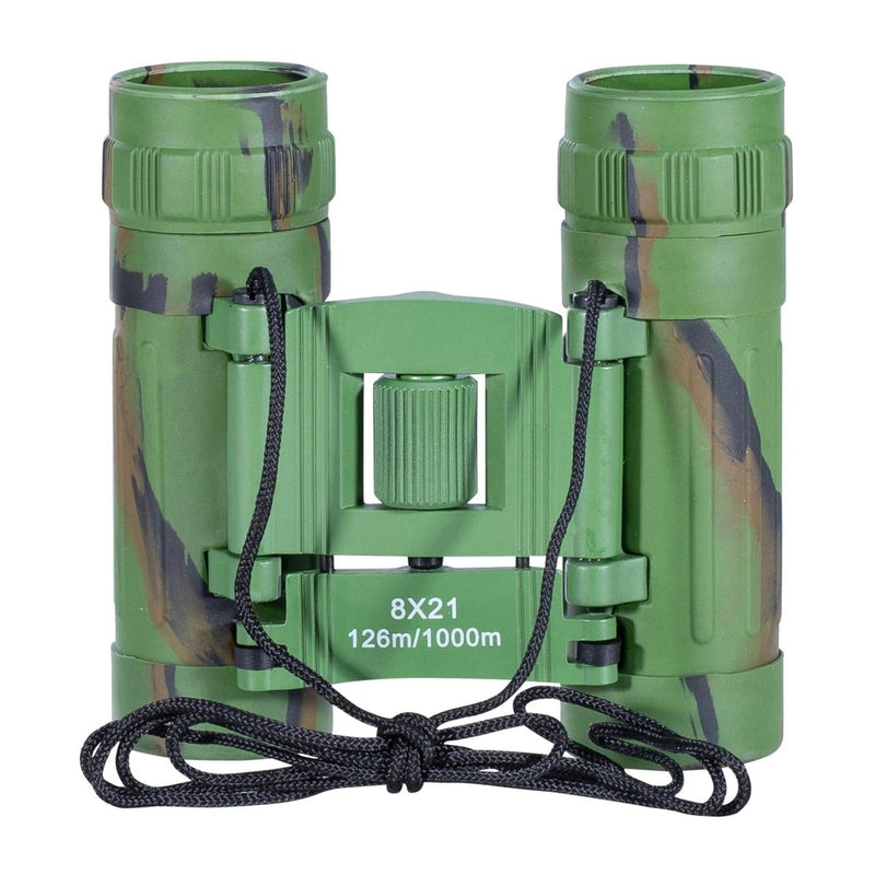 Mil-Tec Binoculares plegables 8x21 Campo visual de 126 m. Bolsa de nylon incluida CAMO