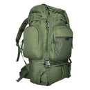 Large green MIL-TEC Commando hiking backpack with multiple compartments and adjustable straps for tactical use.