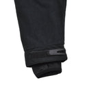 Close-up of black MIL-TEC fleece jacket sleeve with adjustable Velcro wrist strap for cold weather and activewear use