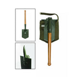 Mil-Tec Palabra plegable de 63 cm de longitud Cubierta de mango de madera de acero incluida