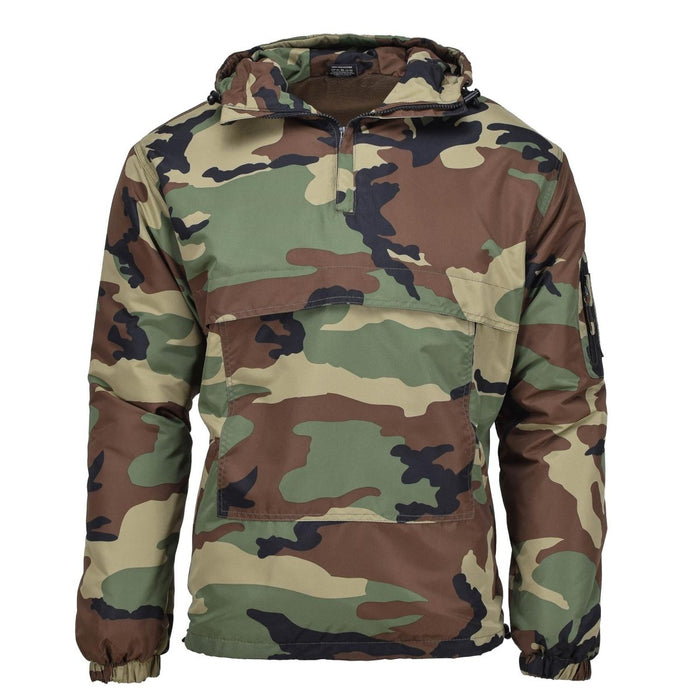 MIL-TEC Veste de combat militaire allemande d'hiver camouflage avec capuche coupe-vent et doublure isolée pour temps froid