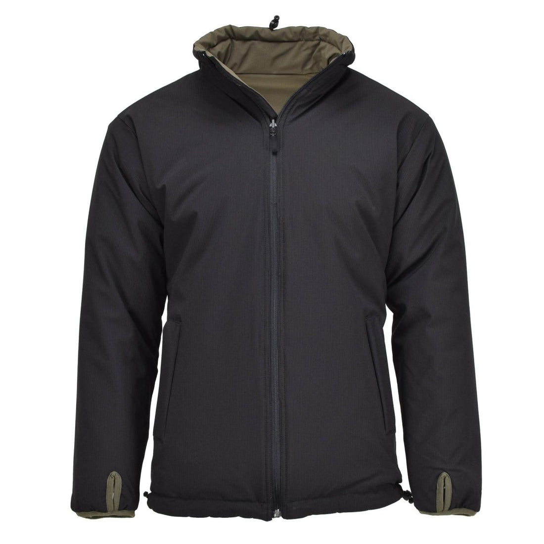 Mil-tec Jacket militar alemana clima frío reversible a prueba de viento negro nuevo nuevo